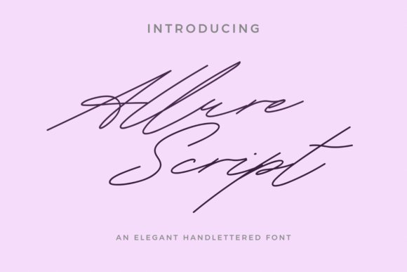 Allure Script: A Hand-Lettered Font for Elegance