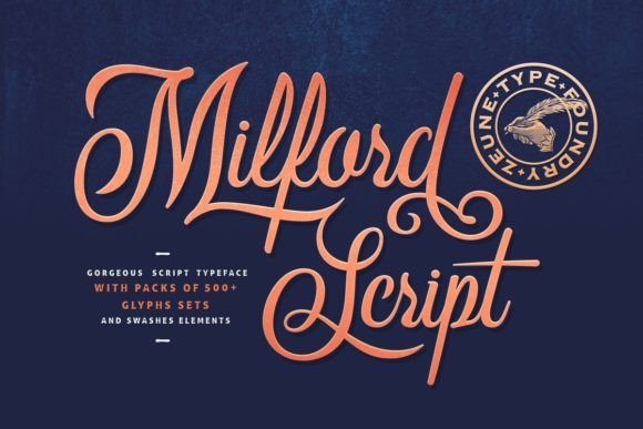 Milford Script: The Dazzling Script for Modern Designers