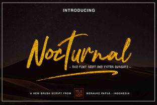 Nocturnal Script: An Elegant Brush Stroke Font